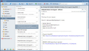 Showing the interface in Foxmail